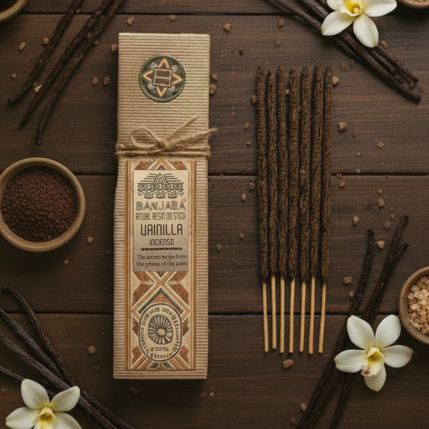 3 x caja Incienso de Vainilla en Varillas Resina Natural para Amor Endulzamiento Rituales