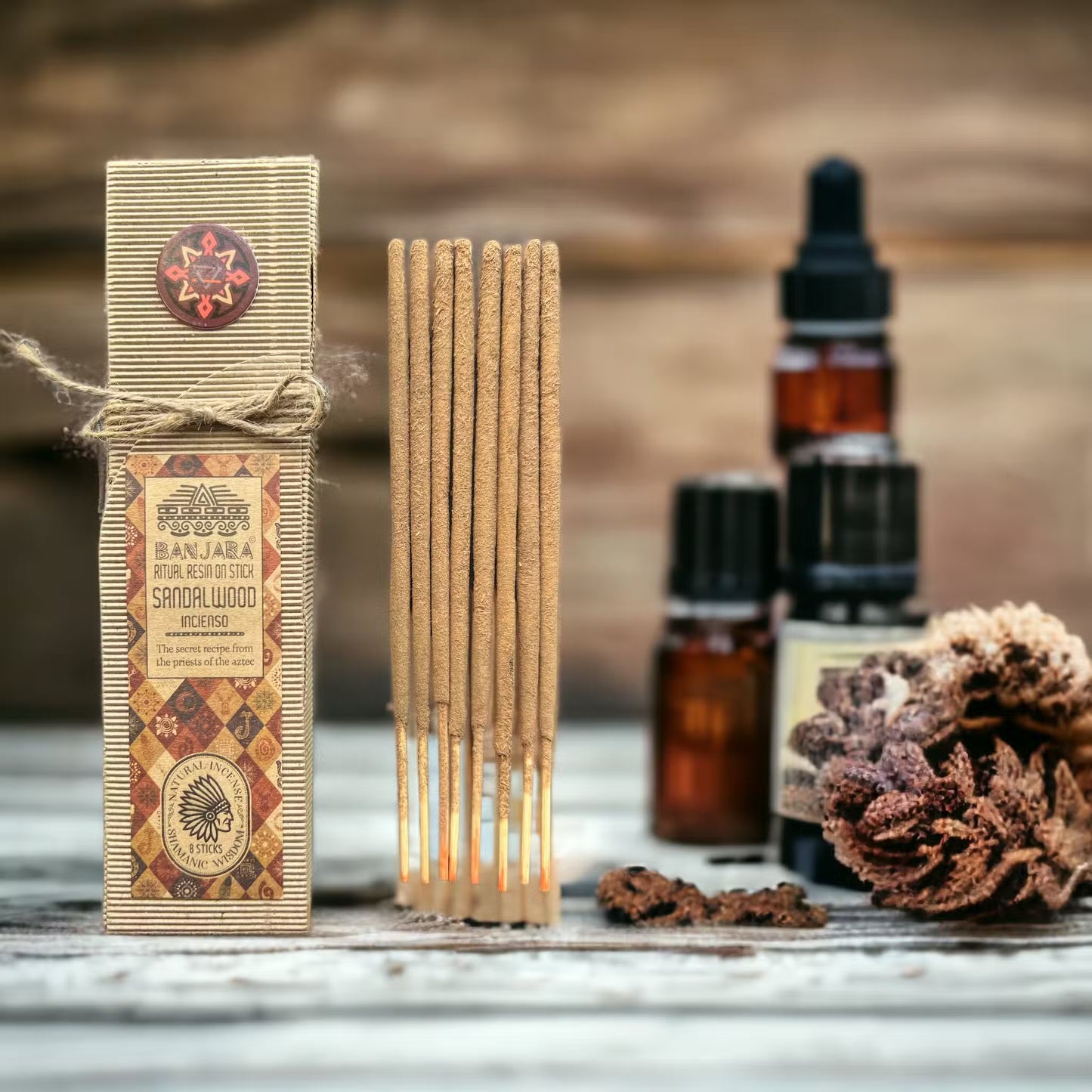 3 x cajas de Incienso de Sándalo Varillas de Resina para Rituales prosperidad Meditación Paz