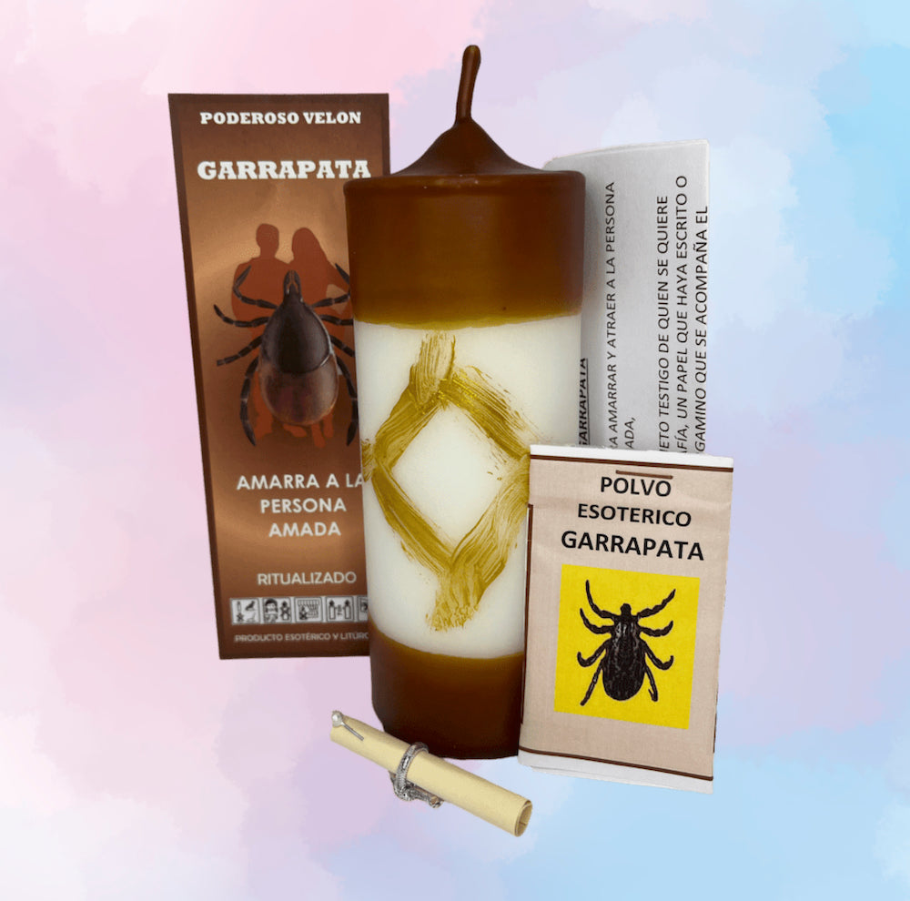 Velón Ritualizado Garrapata - Amarra ya a la Persona Amada