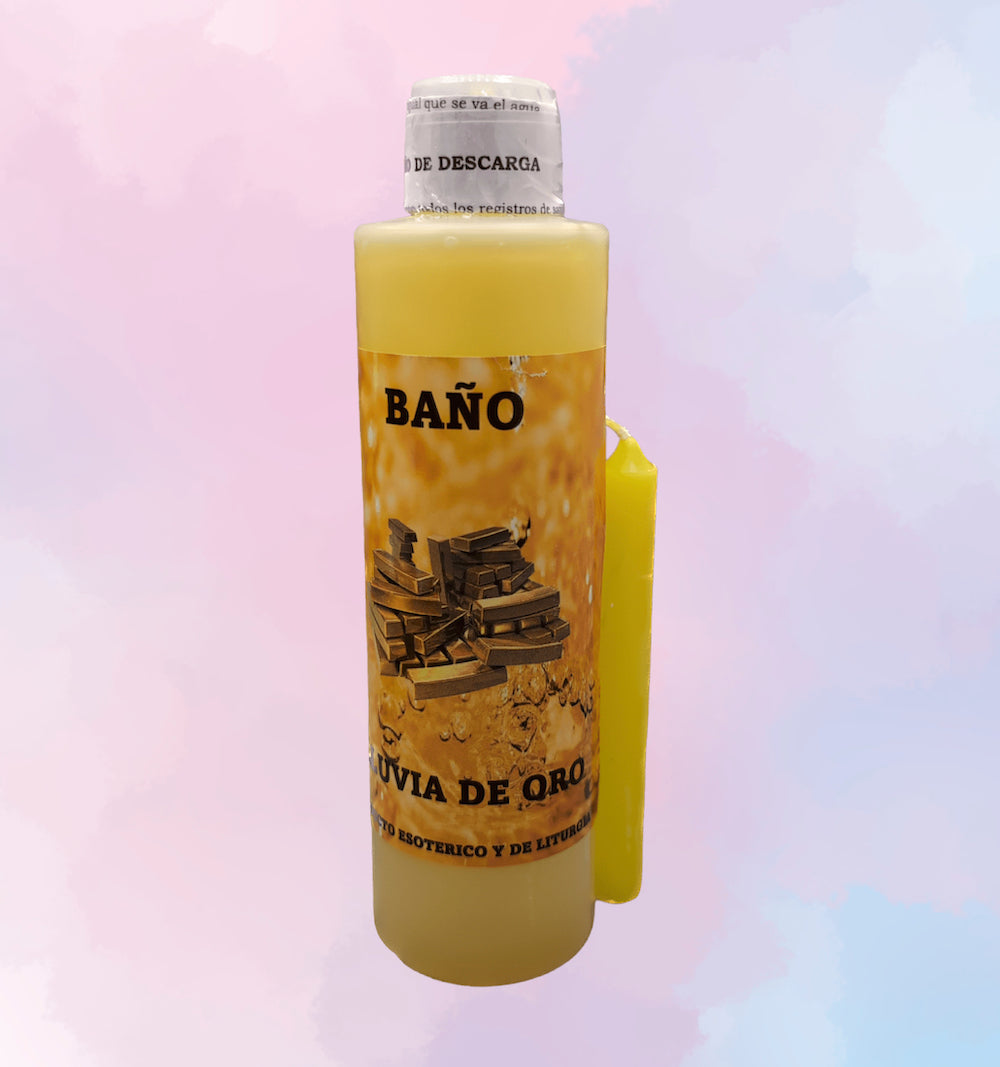 Baño Esotérico Lluvia De Oro con Vela | Para Atraer Riqueza Masiva, Multiplicar Ingresos y Multiplicar tu Dinero