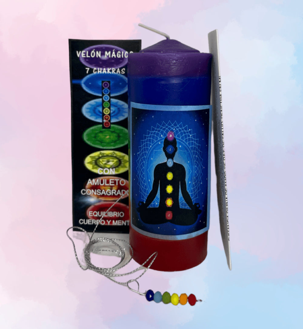 Velón Mágico 7 Chakras – Para Alinear, Armonizar y Equilibrar Centros Energéticos