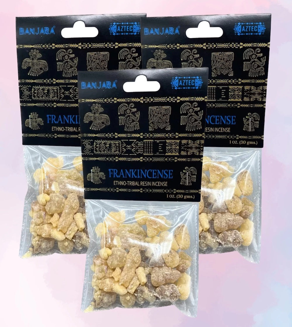 Pack 3x Inciensos Resina de Árbol Banjara Frankincense - Incienso Esotérico Natural Premium