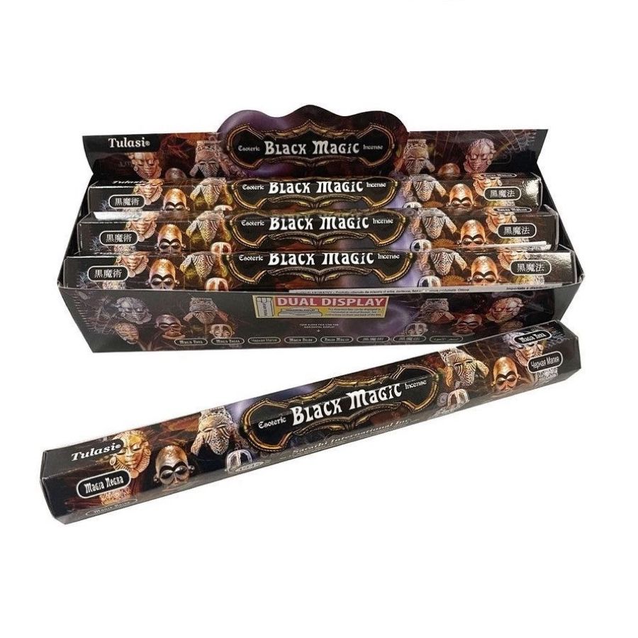 Incienso esotérico Magia Negra para rituales x6 Cajas Hexag. Alta Protección volteo