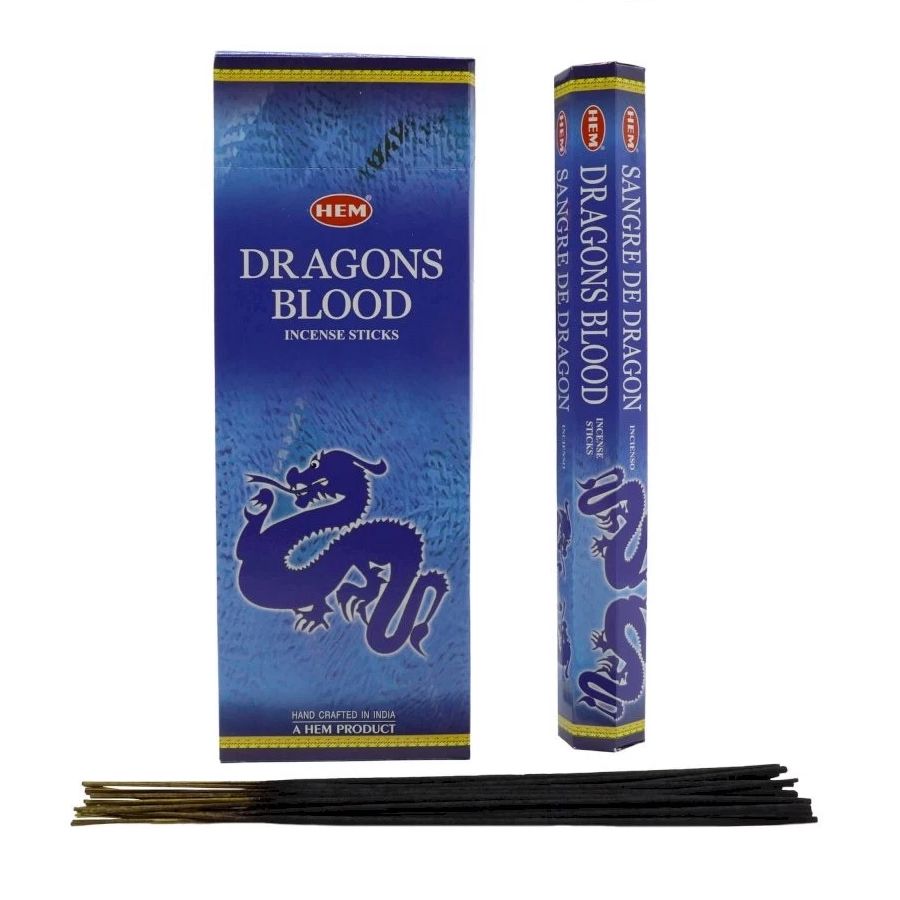 Incienso Sangre de Dragon Azul Pack x6 Cajas Hexagonales Alta Magia Esoterismo