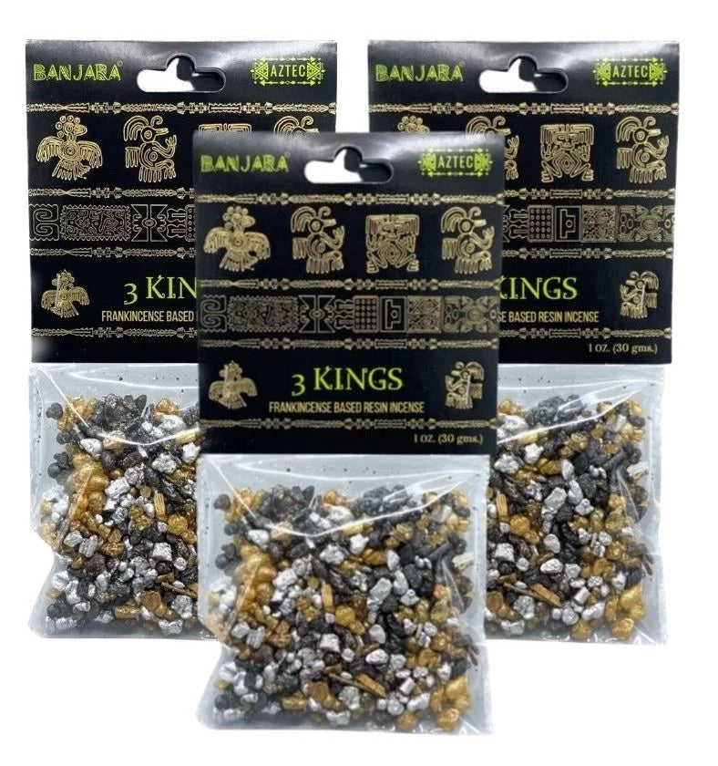 Pack x3 Incienso Resina de Árbol Banjara 3 Reyes - Incienso Natural Premium