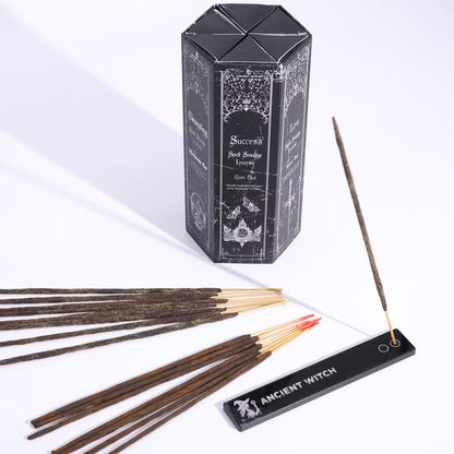 Set 5 Inciensos Hechizos de Brujas Antiguas + Porta Incienso Kit Magia Completo