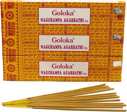 3x cajas Incienso Goloka Nag Champa Purificacion Meditacion Esoterismo