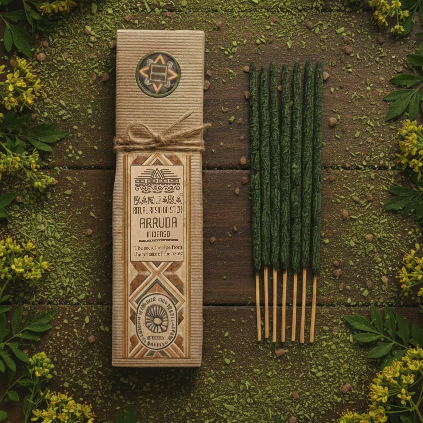 3x caja Incienso de Ruda en Varillas de Resina para Rituales de Limpieza Espiritual