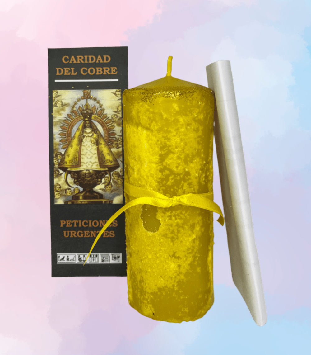 Velón Preparado Virgen Caridad del Cobre – Para Peticiones Urgentes