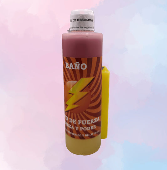 Baño Esotérico Rayo de Fuerza con Vela | Pack Ritual para Cargar Energía y Poder Personal