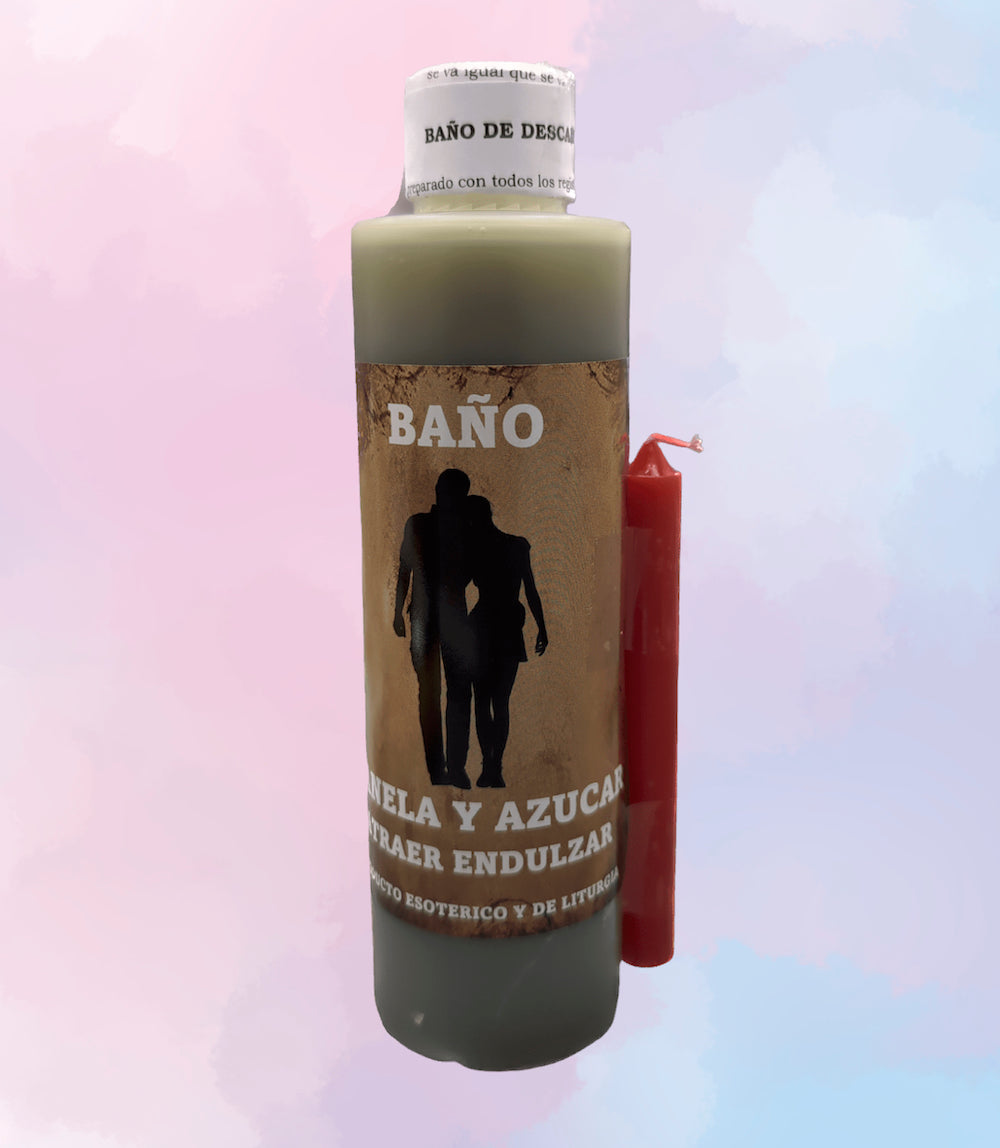 Baño Esotérico Canela y Azúcar con Vela | Para Endulzar tu Relación, Encender la Pasión y Unir a la Pareja