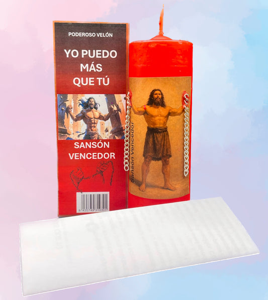 Velón Ritualizado "Yo Puedo Más Que Tú" – Para Dominio Propio, Fuerza y Autoestima