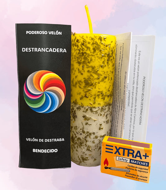 Velón Preparado y Bendecido Destrancadera – Para Romper Cierres y Destrabar Caminos