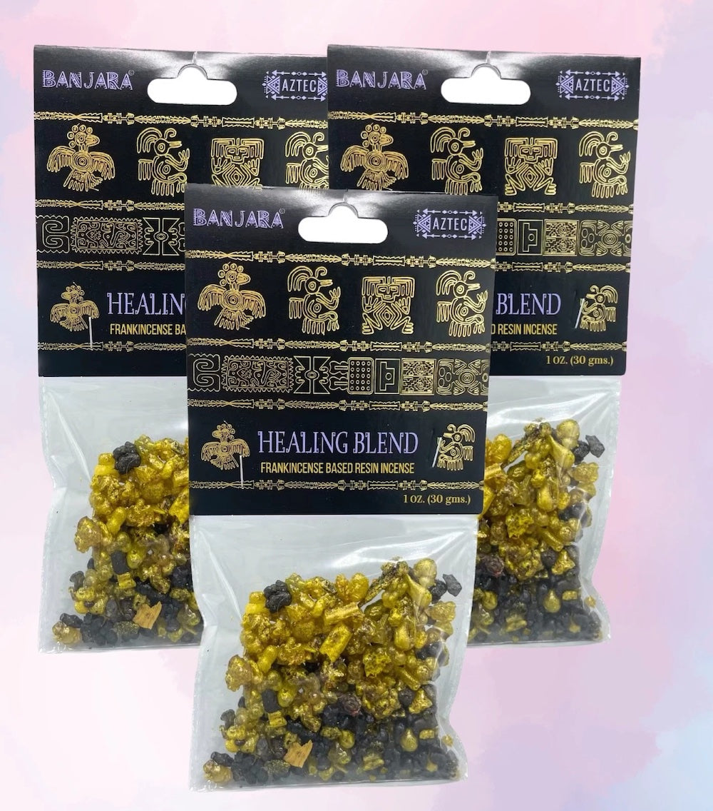 Pack 3x Incienso Resina de Árbol Banjara Mezcla Curativa - Sanación Natural