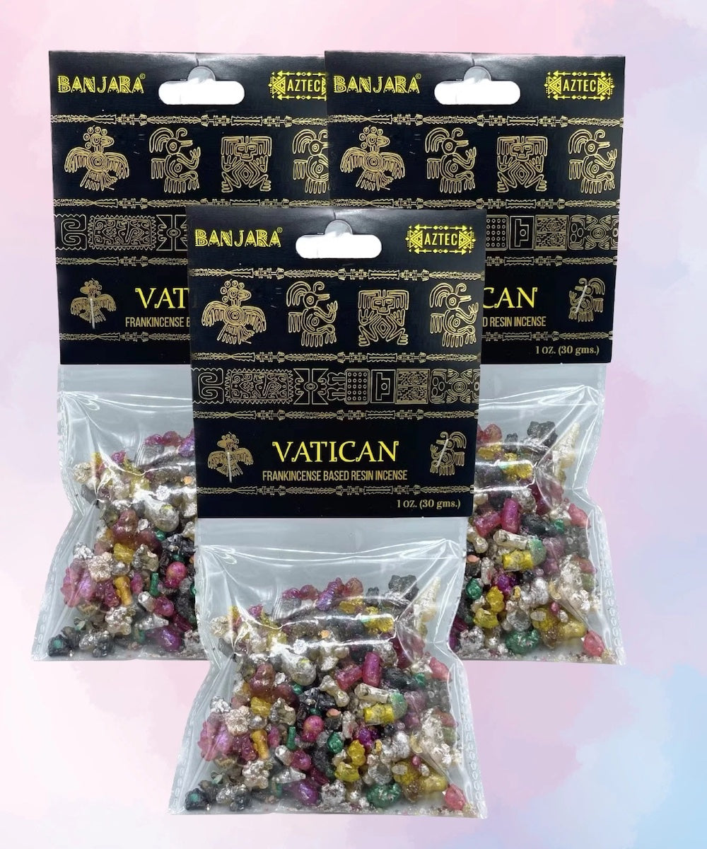 Pack 3x Incienso Resina de Árbol Banjara Vaticano - Incienso Sagrado Premium