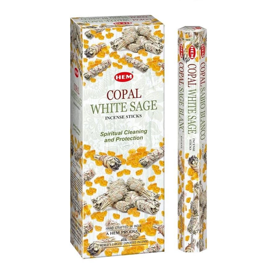 Incienso Copal y Salvia Pack x6 Cajas Hexagonales Purificacion Limpieza Suerte