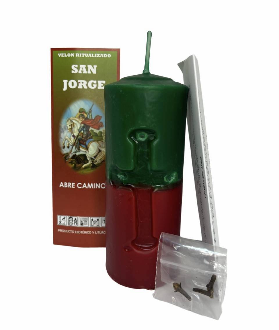 Velón Preparado San Jorge – Para Vencer Obstáculos, Destruir Enemigos y Cortar Miedos